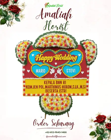 Papan Bunga Pernikahan Jarum